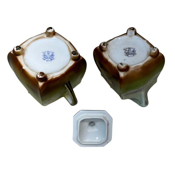 Vintage Royal Bayreuth Sheep on Pasture Creamer & Sugar Bowl with Lid Bavaria - Picture 5 of 14